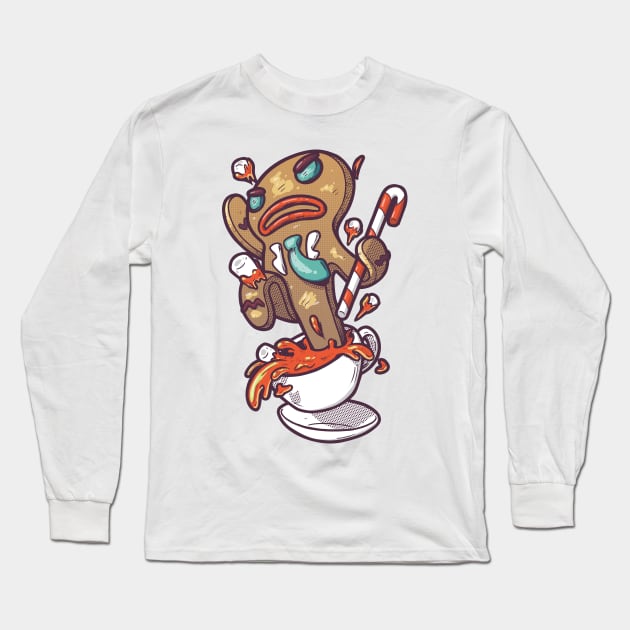 Gingerbread Splash Long Sleeve T-Shirt by wehkid